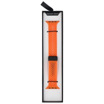 Novi silikonski Air Dot magnetski remen za pametni sat, jarko narančaste boje, za Apple Watch 42/44/45/49 mm, narančaste boje