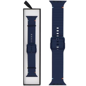 silikonski remen za pametni sat s kopčom u boji, ponoćno plave boje, za Apple Watch 42/44/45/49 mm, tamnoplave boje