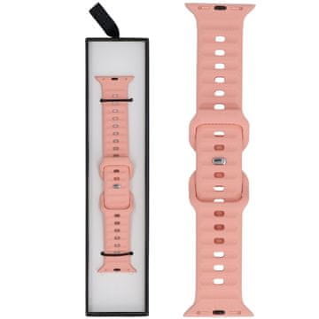 silikonski rebrasti remenčić za pametni sat boje breskvaste ružičaste boje za Apple Watch 38/40/41 mm