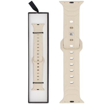 silikonski wave remen za pametni sat u boji bademove boje za Apple Watch 38/40/41 mm krem bež