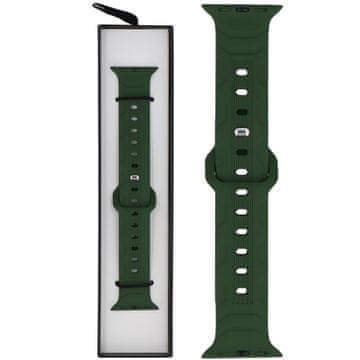 silikonski valoviti tamnozeleni remen za pametni sat za Apple Watch 38/40/41 mm zeleni