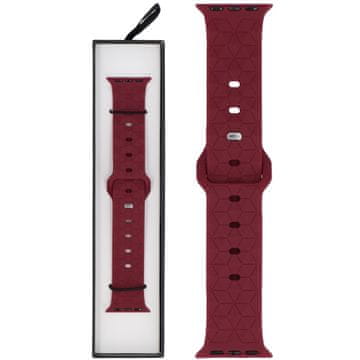 silikonski Rhombille bordo remen za pametni sat za Apple Watch 38/40/41 mm bordo