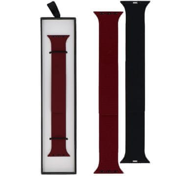 silikonski glatkozrnati magnetski bordo crni remen za pametni sat za Apple Watch 38/40/41 mm