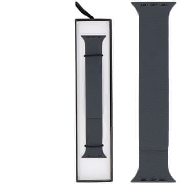 silikonski glatkozrnati magnetski željezni sivi remen za pametni sat za Apple Watch 42/44/45/49 mm sivi