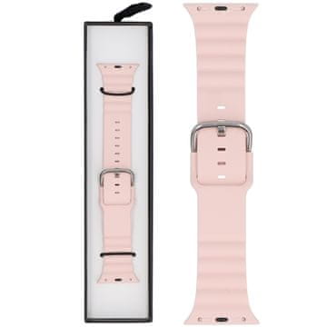 silikonski remen za pametni sat s utorima u ledeno ružičastoj boji za Apple Watch 38/40/41 mm ružičaste boje