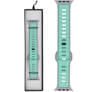 Novi silikonski retro Future Mint Moon remen za pametni sat za Apple Watch 42/44/45/49 mm, mint siva