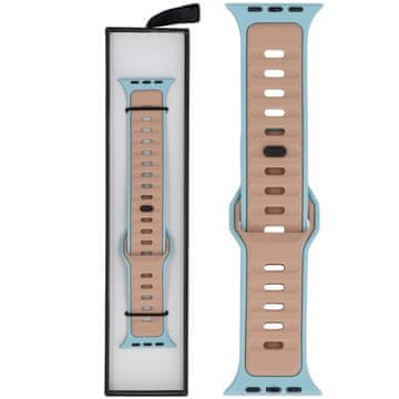 Novi silikonski Retro Future Aero Sand remen za pametni sat za Apple Watch 42/44/45/49mm bež-plavi