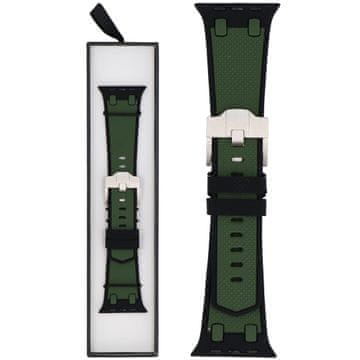 Novi silikonski FiberTouch tamno maslinasti remen za pametni sat za Apple Watch 42/44/45/49 mm zeleni
