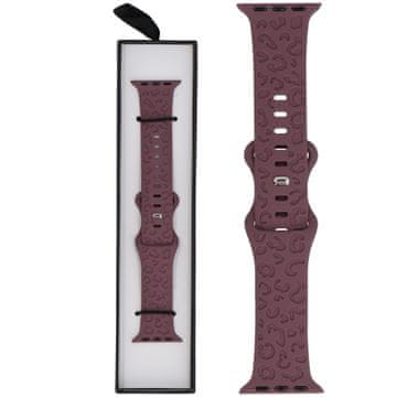 Novi silikonski leopard vintage mauve remen za pametni sat za Apple Watch 38/40/41mm Mallow