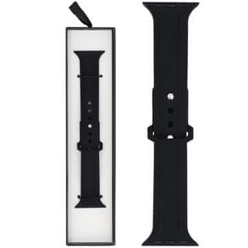 Novi silikonski Synthwave crni remen za pametni sat za Apple Watch 38/40/41 mm crni
