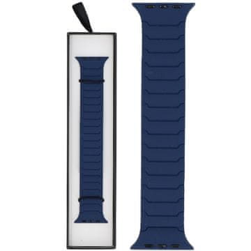 Novi silikonski magnetski ExoStripe remen za pametni sat boje različka za Apple Watch 42/44/45/49 mm plave boje