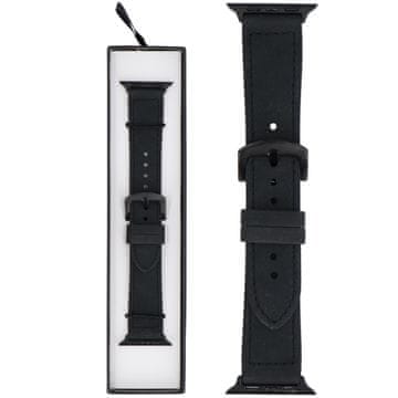 Novi Vintage kožni crni remen za pametni sat za Apple Watch 42/44/45/49 mm crni