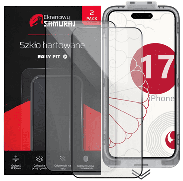 Novo kaljeno staklo Screen Samurai za Apple iPhone 17 s okvirom za jednostavno pristajanje | Pakiranje od 2 komada
