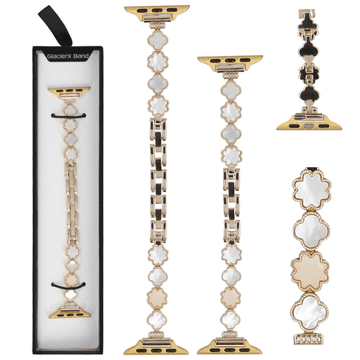 Nova Zirconia Pearl Quatrefoil Chain narukvica od zlatne boje za pametni sat za Apple Watch 38/40/41 mm zlatna