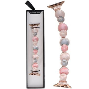 Nova Gleam Bubbles rastezljiva narukvica Rose pametna narukvica za Apple Watch 38/40/41 mm ružičasta