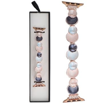 Nova Gleam Bubbles rastezljiva narukvica Ocean Blush za Apple Watch 38/40/41mm ružičasta/plava