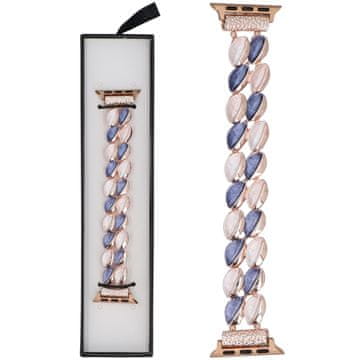 Nova Gleam Shell rastezljiva narukvica Galaxy Blue za Apple Watch 38/40/41mm plavo-ružičasta