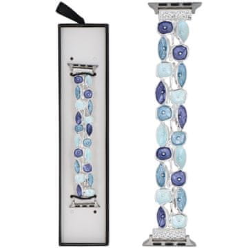 Nova Gleam Husk rastezljiva narukvica ledeno plava za Apple Watch 38/40/41mm plava