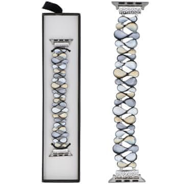 Nova Gleam rastezljiva narukvica s mašnom Ashen Ray za Apple Watch 38/40/41mm sivo-žuta