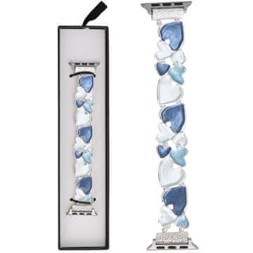 Nova Gleam Tender Stretch narukvica ledeno plava za Apple Watch 38/40/41mm srebrno-plava