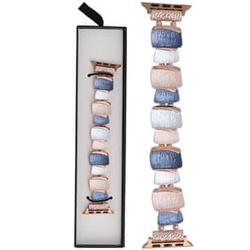 Nova Gleam Cube rastezljiva narukvica Ultramarine Blush za Apple Watch 38/40/41mm plava