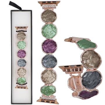Nova Gleam Coin Stretch narukvica tamno orhidejska za Apple Watch 38/40/41mm višebojna