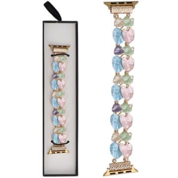 Nova Gleam Syngonium rastezljiva narukvica Sweet Candy za Apple Watch 38/40/41mm pastelna