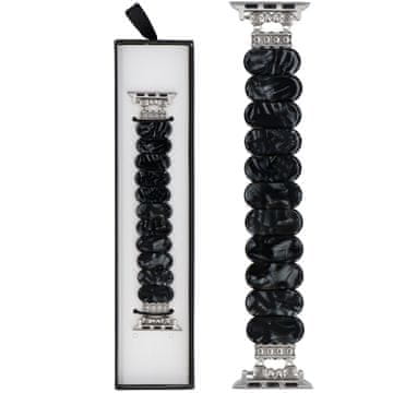Nova Resin Stretch narukvica od oniks vena za pametni sat za Apple Watch 38/40/41mm crna
