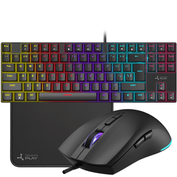 Novi PLAY METIS set TAYGETE S Anti-Ghosting RGB plava tipkovnica za igranje + HELIKE 3600DPI HUANO miš + podloga za miš