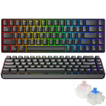Nova PLAY ELECTRA RGB Anti-Ghosting mehanička gaming tipkovnica plave boje s prekidačima i crnom bojom