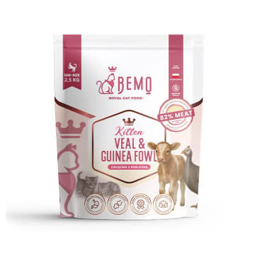 Bemo Kitten Veal & Guinea Fowl - suha hrana za mačiće s teletinom i biserkom 2,5 kg