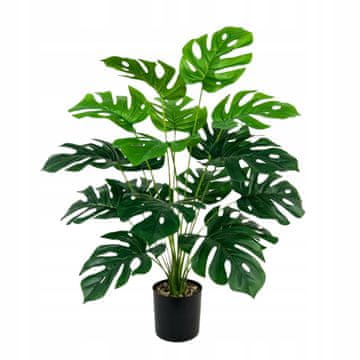 Umjetna monstera u posudi 70 cm, umjetno cvijeće, biljka 18 listova XL