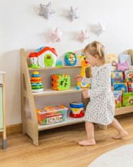 B.U. Montessori samostojeća polica za dječje knjige i igračke, hrast/bijela