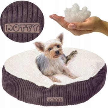 Dolly Dotty Okrugli jastuk za pse i mačke, mekani, plišani