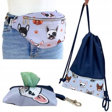 Dolly Dotty Set: ruksak, ženska torba, torba za struk, ruksak, dozator za kakicu