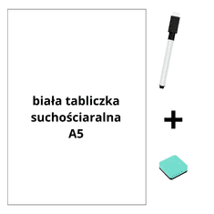 D&R Mali BIJELI planer za hladnjak A5 - magnetski + marker + spužva - brisanje na suho