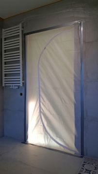 Vrata otporna na prašinu s folijom 110x220 cm s bravom za renovaciju i gradnju