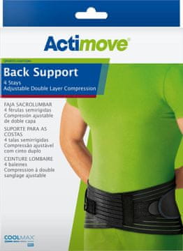 ACTIMOVE SE Lumbalno-sakralna ortoza s 4 čelična imobilizatora i zateznim trakama veličina XL crna (104 cm - 114 cm) (7554123) (k=12)