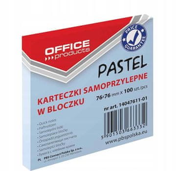 UREDSKI PROIZVODI samoljepljivi blok, 76x76 mm, 1x