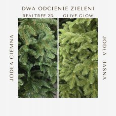 Umjetno božićno drvce 100% PE Olive Glow 2D 180 cm svijetlo zeleno poput jele