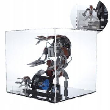 Vitrina za LEGO 75381 DROIDEKA, Ratovi zvijezda, kutija s rupama za model