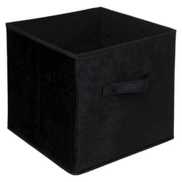 5Five® Tekstilni spremnik 31x31 cm crni velur