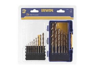 Irwin set od 15 komada HSS TiN 1,5 mm, 2 mm, 2,5 mm, 3 mm, 3,5 mm, 4 mm, 4,5 mm, 5 mm, 5,5 mm, 6 mm, 6,5 mm, 7 mm, 8 mm, 9 mm, 10 mm