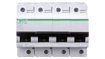 Schneider Automatski osigurač 4P C 125A 10kA AC C120N Acti9 A9N18376