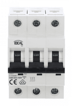 Kanlux Prekostrujna sklopka 3P B 25A 6kA AC KMB6-B25/3 VDE 23153