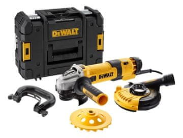 Dewalt DWE4257KT Kutna brusilica 125 mm/1500 W s regulacijom brzine i štitnikom DWE46150 + dijamantni disk, torba za nošenje