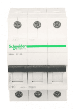 Schneider Automatski osigurač 3P C 10A 6kA AC K60N Acti9 A9K02310