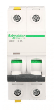 Schneider Prekidač 2P C 1A 10kA AC iC60H-C1-2 Acti9 A9F07201