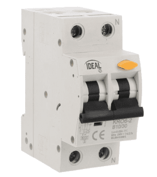 Kanlux Diferencijalni prekidač 2P B 10A 0,03A tip AC KRO6-2/B10/30 23213