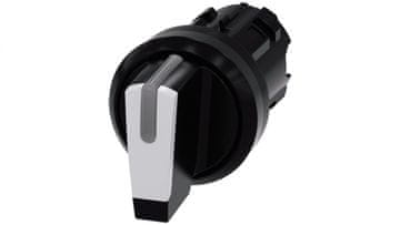 Siemens 3-pozicijska sklopka 22 mm crno/bijela nepovratna I-O-II pozadinsko osvjetljenje moguće plastična IP69k sirius ACT 3SU1002-2BL60-0AA0